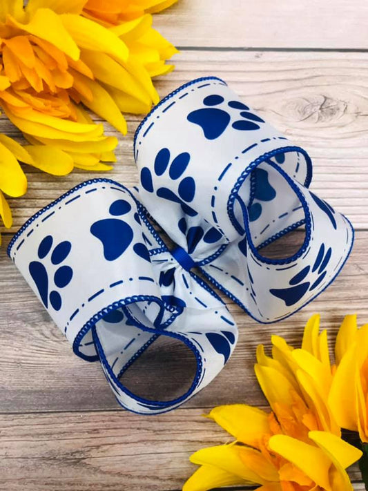 Royal Blue Paw Prints