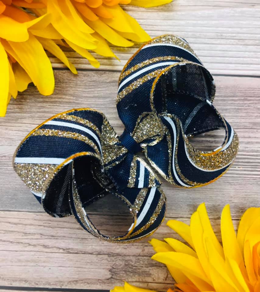 Slice of Glitter (Navy and Gold)