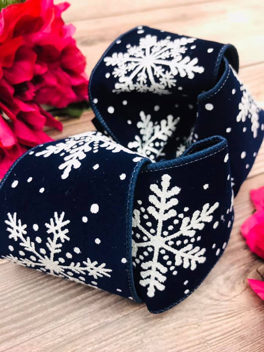 Velvet Snowflake (Navy)