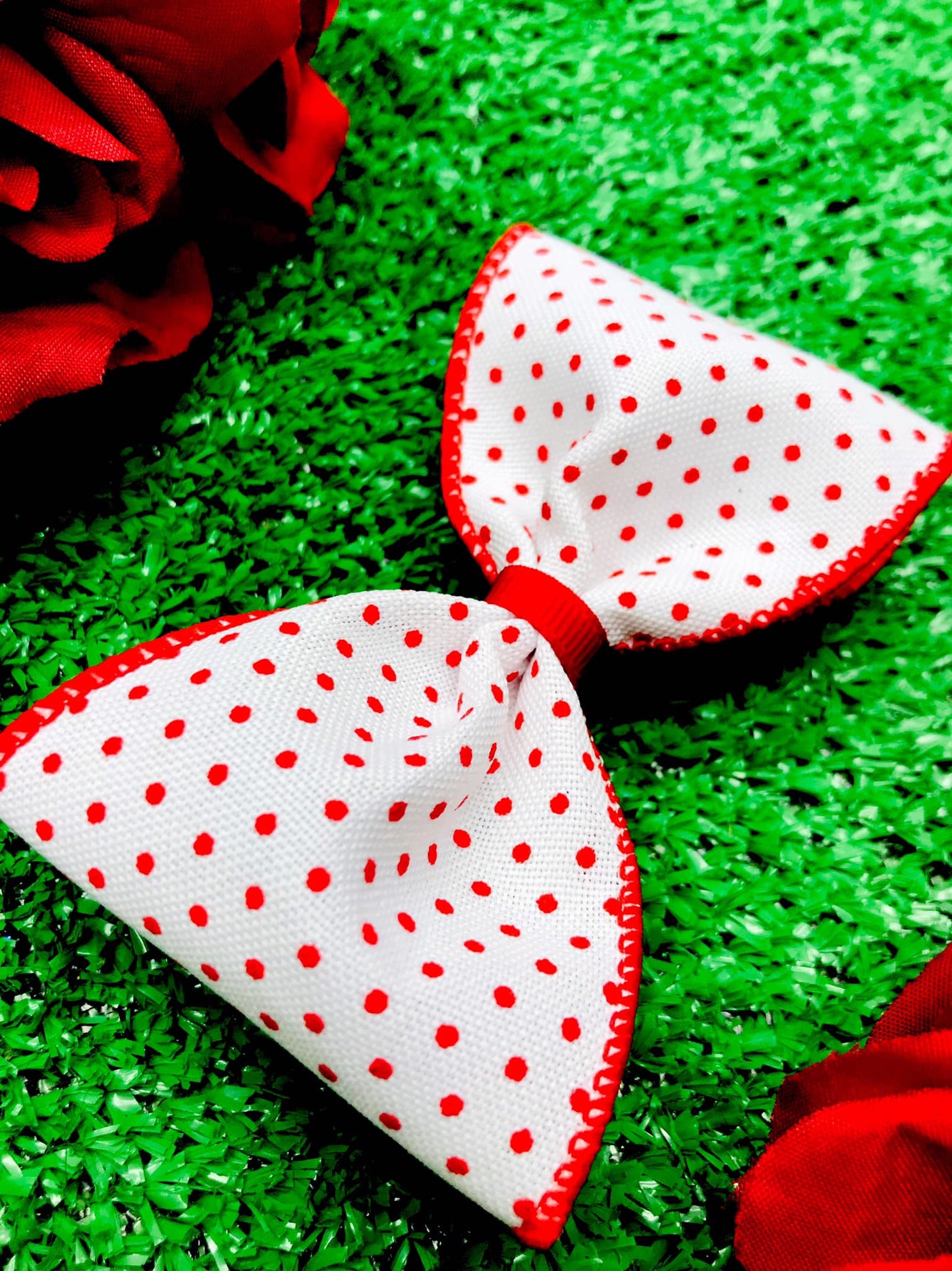 White with Red Dotties