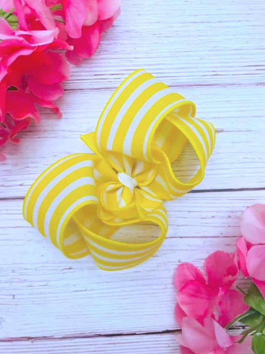 Yellow and White Mini Horizontal Stripes