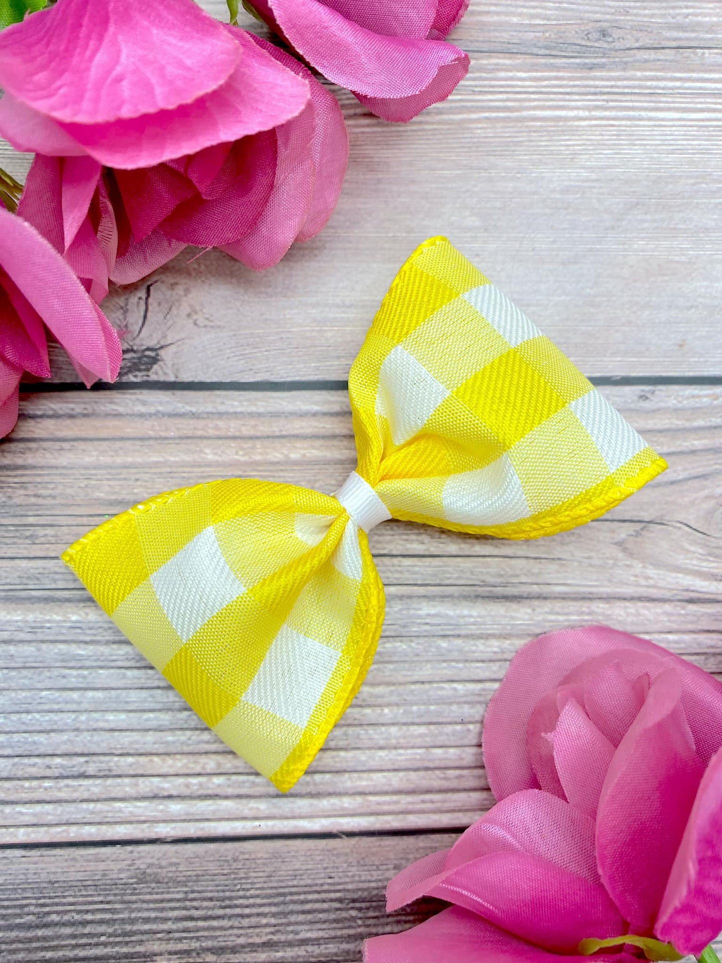Yellow and White Check
