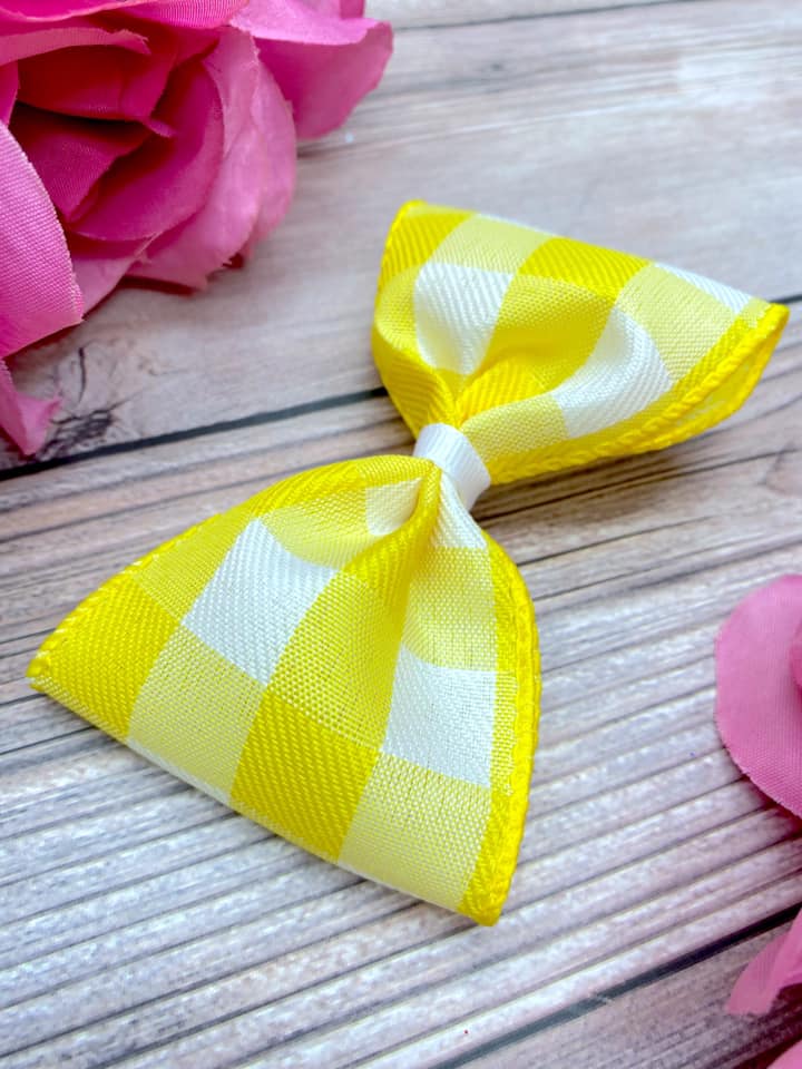 Yellow and White Check