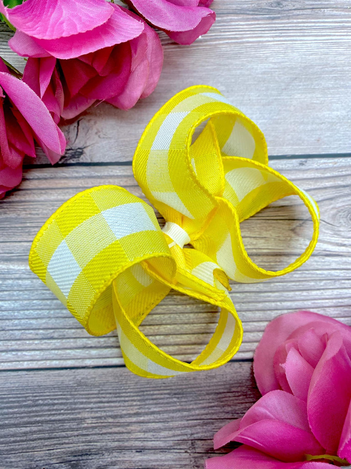 Yellow and White Check