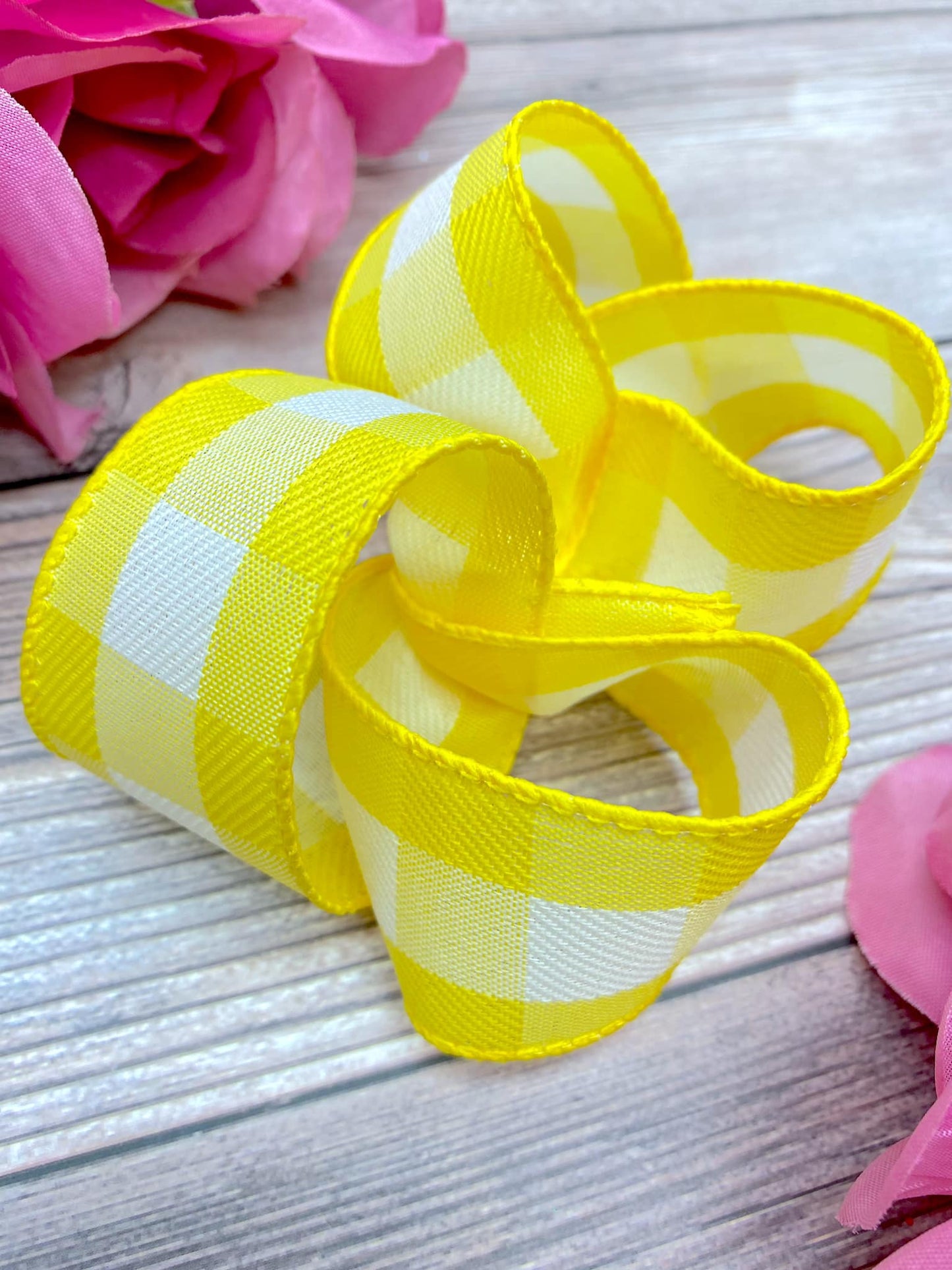 Yellow and White Check